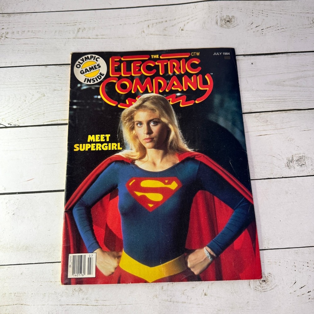 The Electric Company Magazine July 1984 Supergirl Helen Slater Olympics CTW